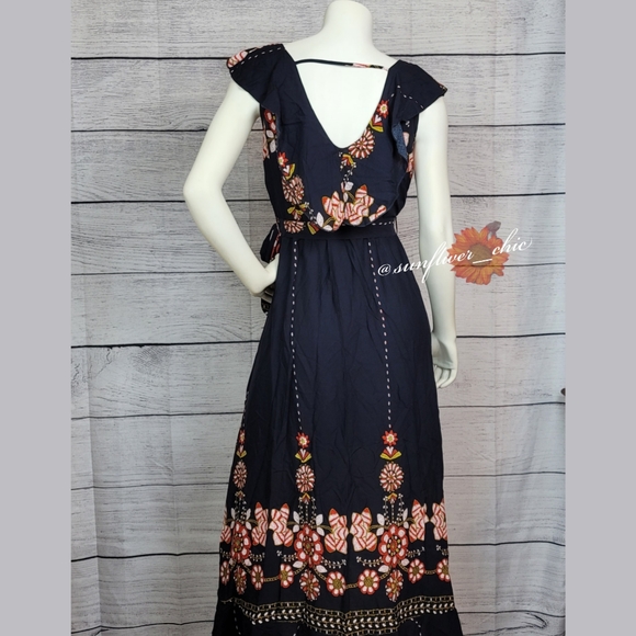 M LEFT!! [NEW] Ruffle Wrap Boho Dress - Picture 13 of 16